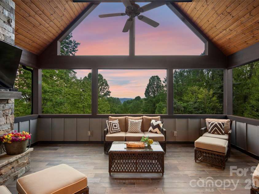 231 Tower Circle, Hendersonville, NC 28739.  MLS# CAR4372970, YatesRealty ID 19183. Unwind with views and a fireplace!