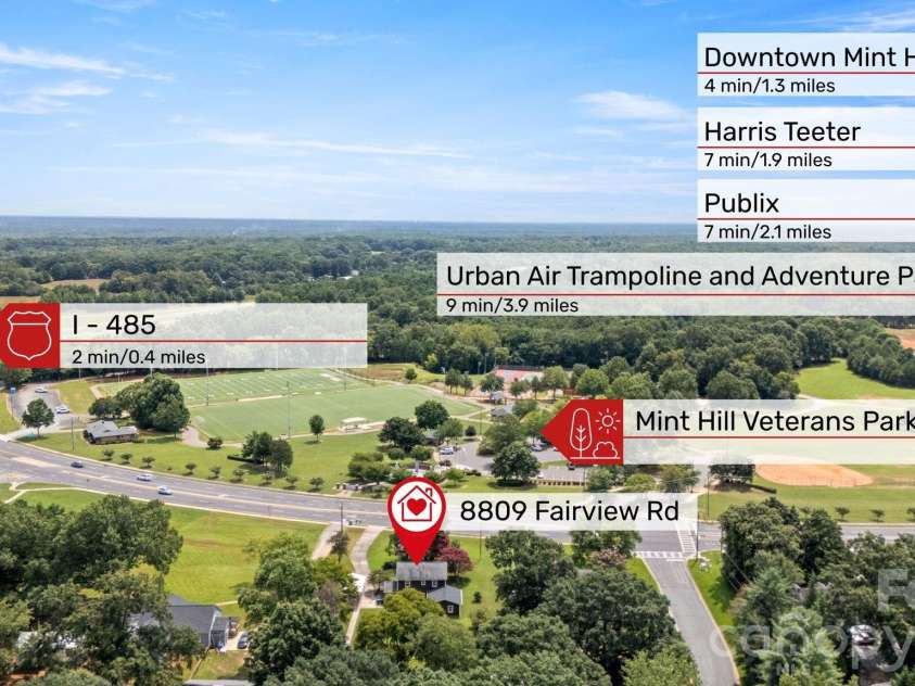8809 Fairview Road, Mint Hill, NC 28227.  MLS# CAR4377064, YatesRealty ID 19189. 