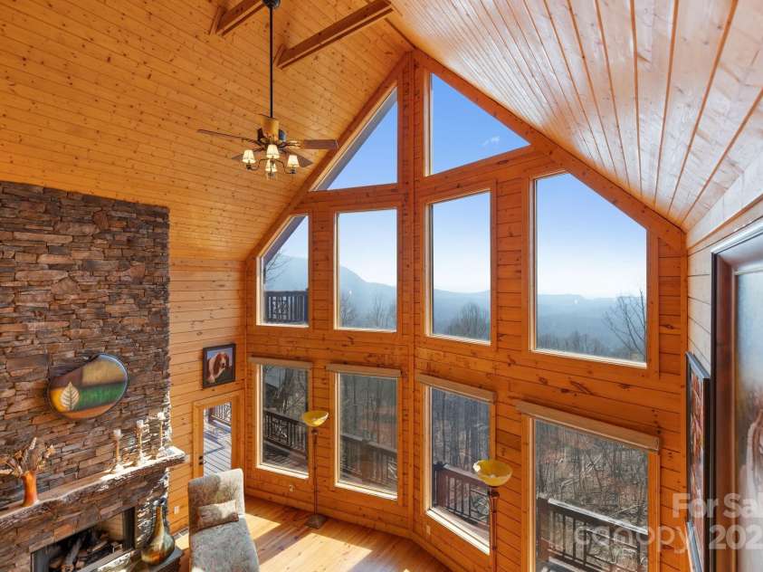 277 Kestrel Court, Sapphire, NC 28774.  MLS# CAR4238900, YatesRealty ID 19199. Views from the upstairs open loft area.