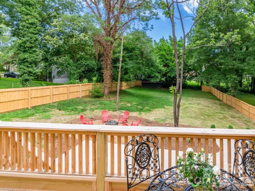 518 Sharpe Street, Statesville, NC 28677.  MLS# CAR4359455, YatesRealty ID 19209. Deck Overlooking Private Backyard