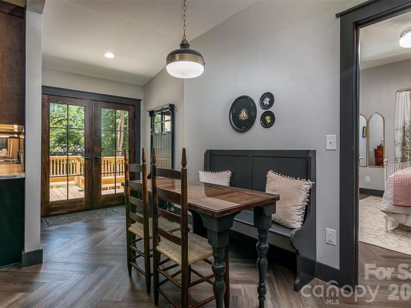 518 Sharpe Street, Statesville, NC 28677.  MLS# CAR4359455, YatesRealty ID 19209. Dining Area w/French Doors To Deck