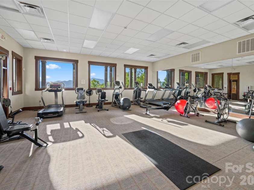 556 High Pines Loop, Lake Lure, NC 28746.  MLS# CAR4375948, YatesRealty ID 19210. Gym