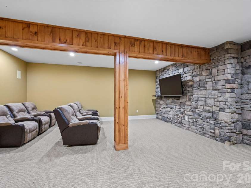 556 High Pines Loop, Lake Lure, NC 28746.  MLS# CAR4375948, YatesRealty ID 19210. Movie Room