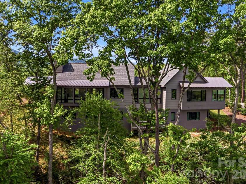 162 Riverbend Forest Drive, Asheville, NC 28805.  MLS# CAR4342488, YatesRealty ID 19215. Back exterior view