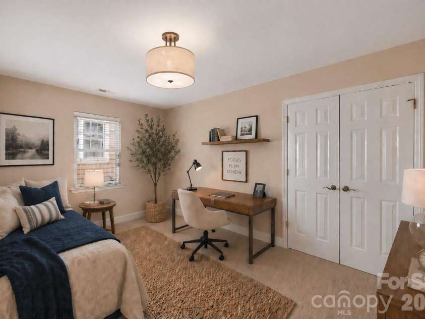 8 Kaylor Drive, Arden, NC 28704.  MLS# CAR4369533, YatesRealty ID 19216. Guest bedroom #3 virtually staged.