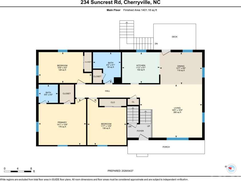 234 Suncrest Road, Cherryville, NC 28021.  MLS# CAR4372354, YatesRealty ID 19230. Floor Plan