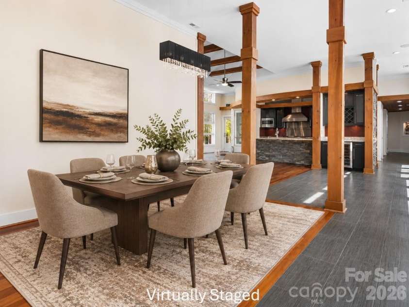3249 Ivey Creek Road, Maiden, NC 28650.  MLS# CAR4241380, YatesRealty ID 19231. Virtually Staged Dining Room