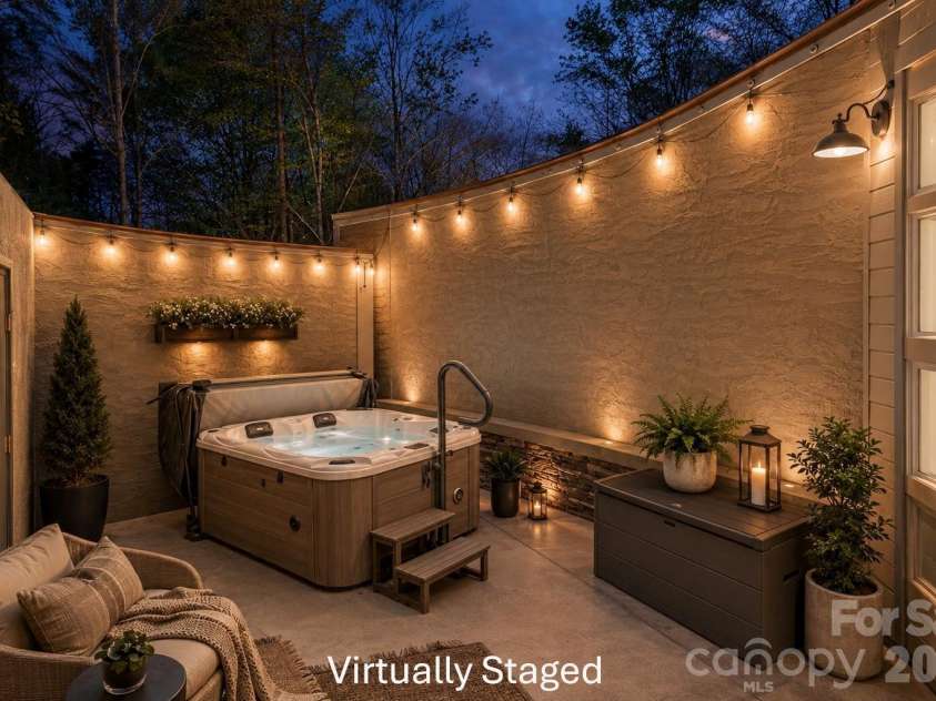 3249 Ivey Creek Road, Maiden, NC 28650.  MLS# CAR4241380, YatesRealty ID 19231. Virtually Staged Hottub area