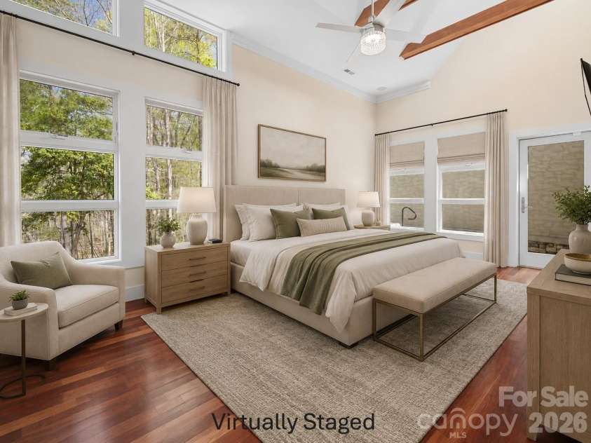 3249 Ivey Creek Road, Maiden, NC 28650.  MLS# CAR4241380, YatesRealty ID 19231. Virtually Staged Master Bedroom