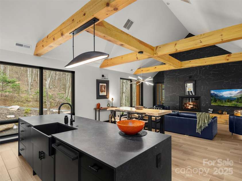 80 Hemlock Circle, Black Mountain, NC 28711.  MLS# CAR4252035, YatesRealty ID 19236. Open Floor Plan Kitchen into the Great Room