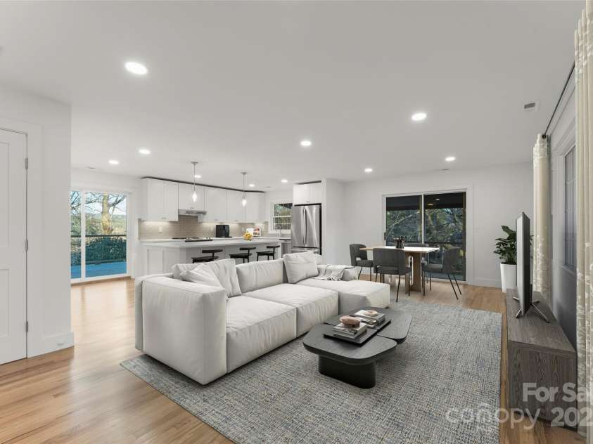 181 Pleasant Hill Drive, Brevard, NC 28712.  MLS# CAR4247052, YatesRealty ID 19238. Virtually Rendered Living Room