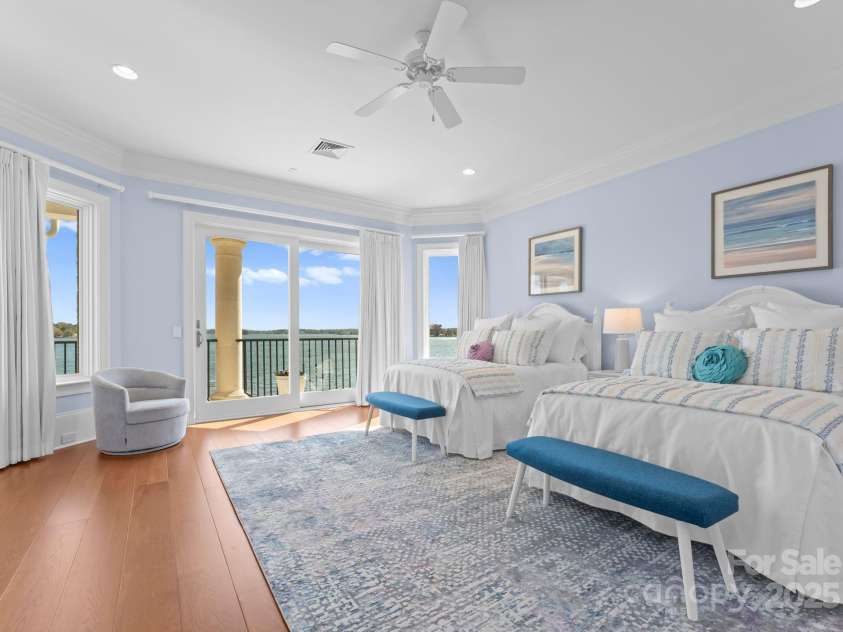 8228 Bay Pointe Drive, Denver, NC 28037.  MLS# CAR4238879, YatesRealty ID 19243. Spacious Bedroom with Ensuite Bath & sliders to waterfront balcony!