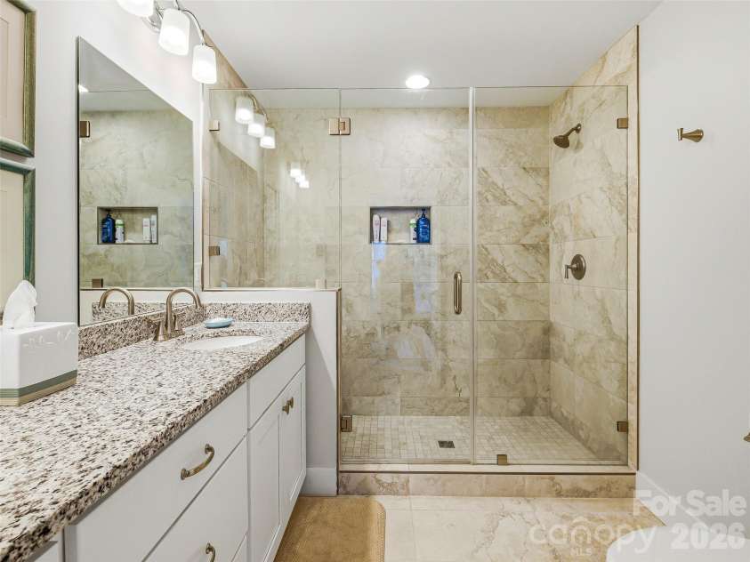 205 Weybridge Drive, Arden, NC 28704.  MLS# CAR4366273, YatesRealty ID 19255. Primary Bath with a huge shower