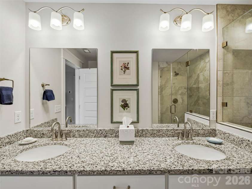 205 Weybridge Drive, Arden, NC 28704.  MLS# CAR4366273, YatesRealty ID 19255. Primary bathroom with double vanities