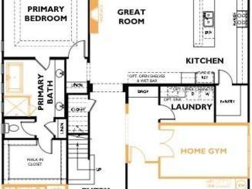 10934 Old Ravine Trail, Huntersville, NC 28078.  MLS# CAR4334775, YatesRealty ID 19256. First floor example