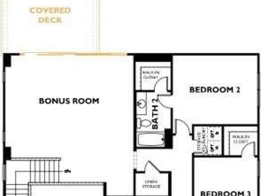 10938 Old Ravine Trail, Huntersville, NC 28078.  MLS# CAR4334825, YatesRealty ID 19257. Second floor sample plan