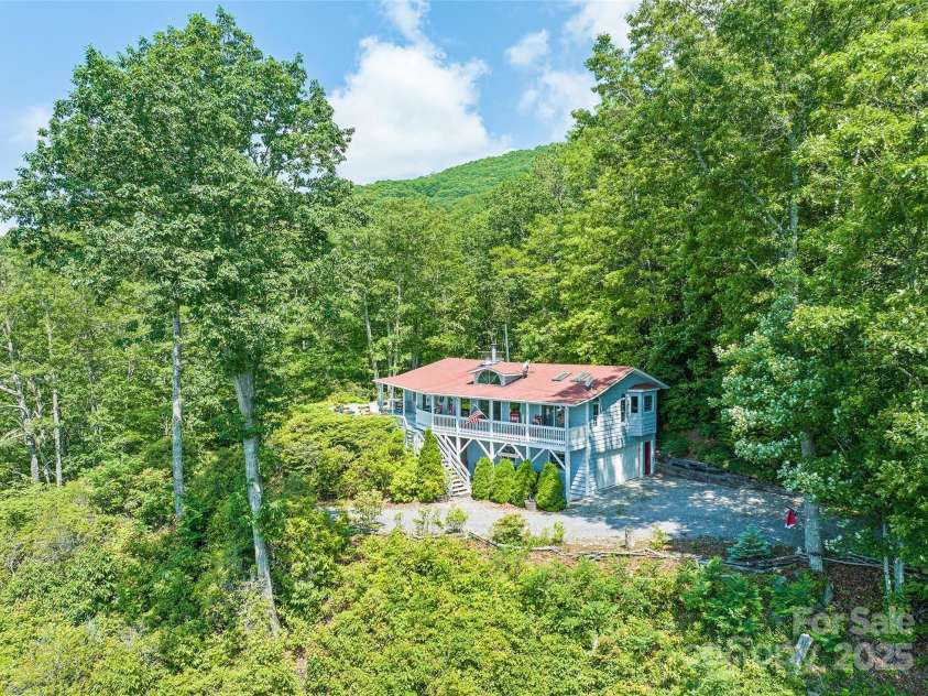 724 Pless Underwood Road, Maggie Valley, NC 28751.  MLS# CAR4268865, YatesRealty ID 19270. Exterior; as seen from drone