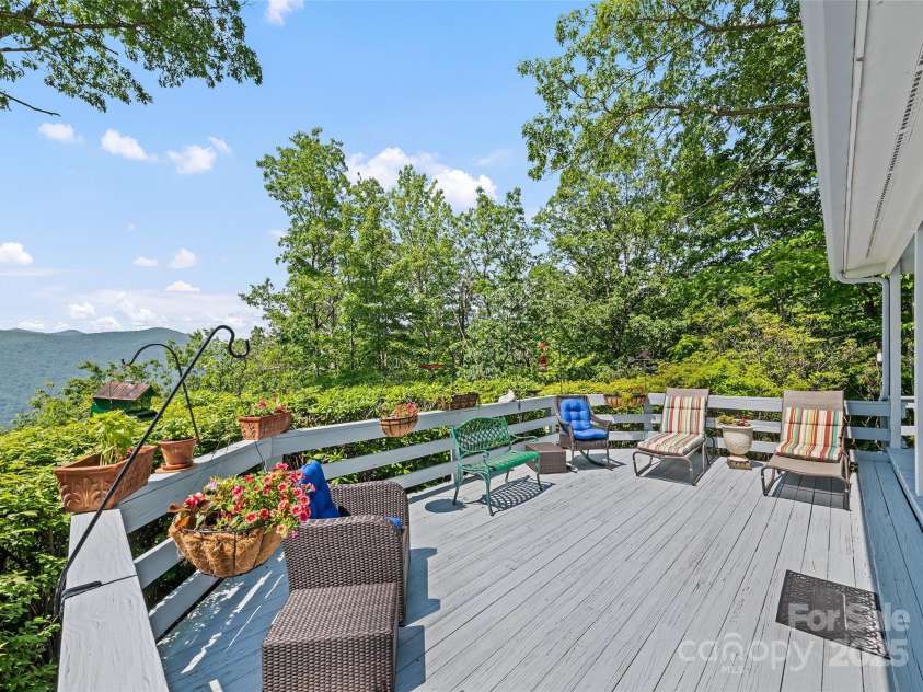 724 Pless Underwood Road, Maggie Valley, NC 28751.  MLS# CAR4268865, YatesRealty ID 19270. Front deck