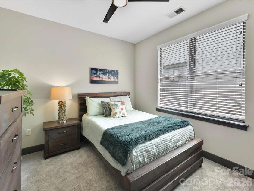 420 Mcdowell Street, Charlotte, NC 28204.  MLS# CAR4368184, YatesRealty ID 19290. Main level bedroom