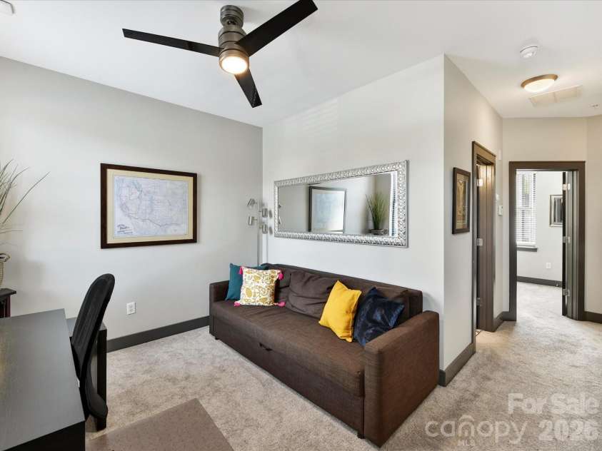 420 Mcdowell Street, Charlotte, NC 28204.  MLS# CAR4368184, YatesRealty ID 19290. Main level den/office