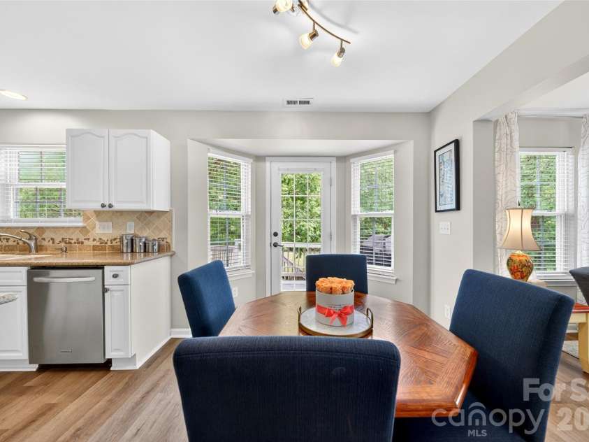 118 Easy Street, Mooresville, NC 28117.  MLS# CAR4367530, YatesRealty ID 19291. Cozy Breakfast Room with door that leads to the back Deck!