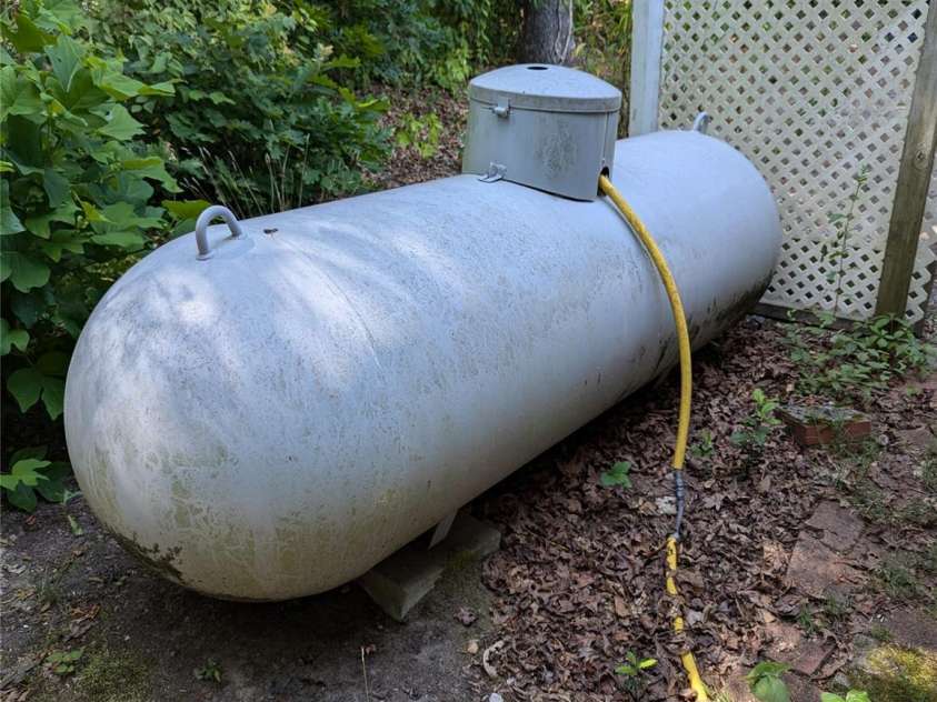 3106 Brevard Road, Hendersonville, NC 28791.  MLS# CAR4154139, YatesRealty ID 19297. Propane tank