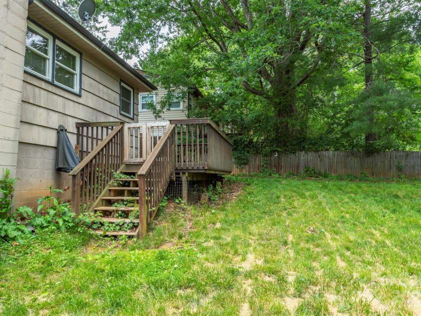 49 Jeffress Avenue, Asheville, NC 28803.  MLS# CAR4258429, YatesRealty ID 19316. Back deck