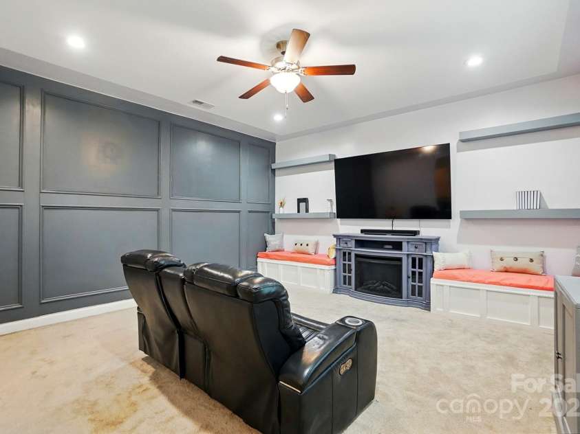 9511 Spurwig Court, Charlotte, NC 28278.  MLS# CAR4265487, YatesRealty ID 19317. Movie Room