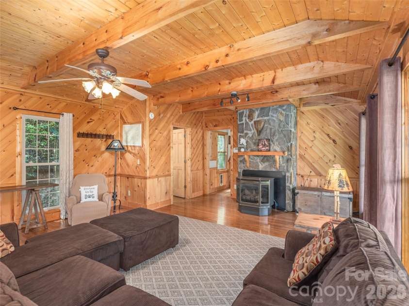 240 Plott Balsam Road, Maggie Valley, NC 28751.  MLS# CAR4374261, YatesRealty ID 19334. Gas log fireplace