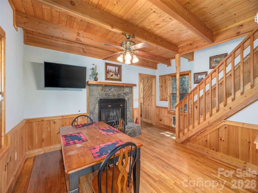 240 Plott Balsam Road, Maggie Valley, NC 28751.  MLS# CAR4374261, YatesRealty ID 19334. Wood-burning fireplace