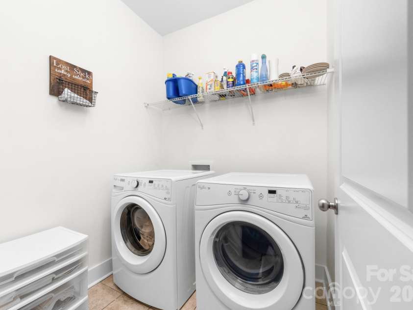 612 Academy Street, McAdenville, NC 28101.  MLS# CAR4376795, YatesRealty ID 19349. Interior Second Level laundry room