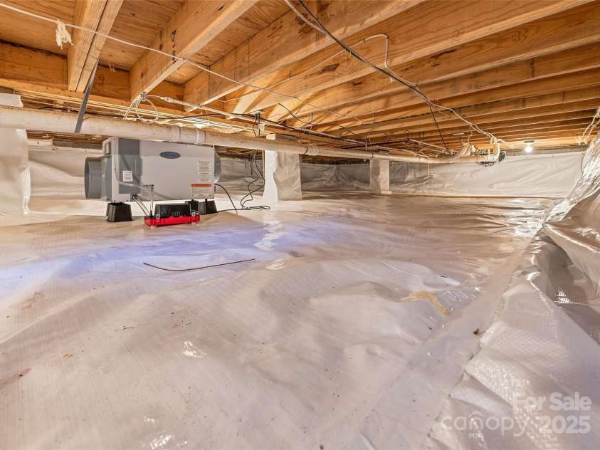 50 Cottontail Lane, Canton, NC 28716.  MLS# CAR4232264, YatesRealty ID 1935. Encapsulated Crawl Space