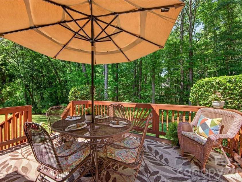 4365 Enchantment Cove Lane, Charlotte, NC 28216.  MLS# CAR4374715, YatesRealty ID 19356. Secluded Back Deck