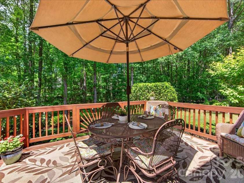 4365 Enchantment Cove Lane, Charlotte, NC 28216.  MLS# CAR4374715, YatesRealty ID 19356. Secluded Back Deck