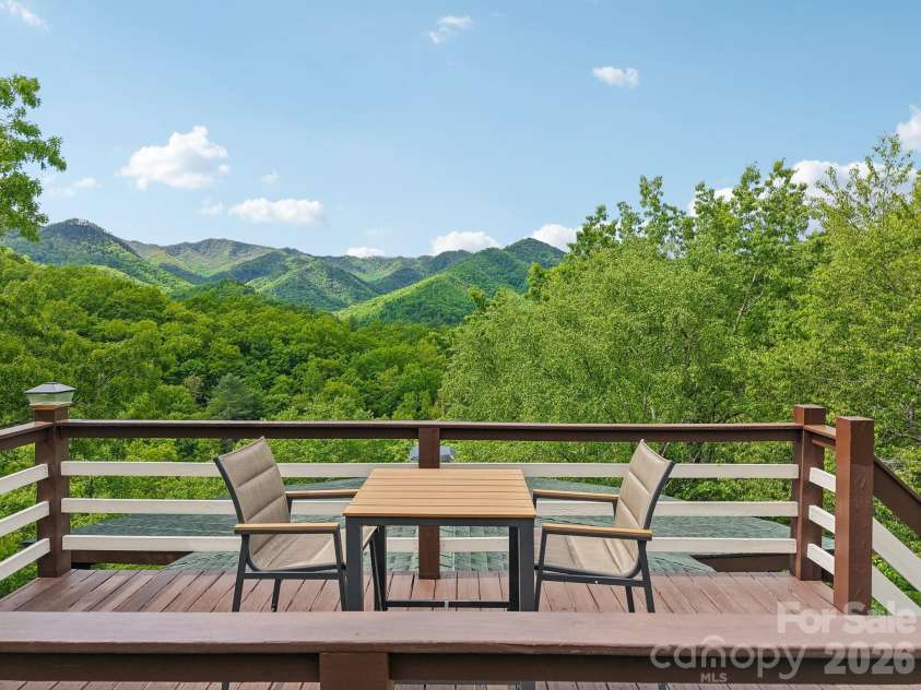 295 Dills Road, Bryson City, NC 28713.  MLS# CAR4373473, YatesRealty ID 19361. Top level of observation deck.