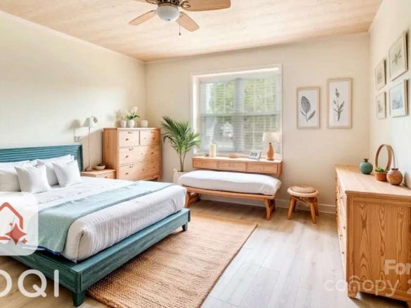 3905 Farlow Road, Charlotte, NC 28269.  MLS# CAR4238350, YatesRealty ID 19361. Bedroom 3 STAGED Bedroom