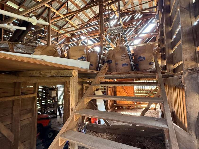 492 Paint Fork Road, Barnardsville, NC 28709.  MLS# CAR4239346, YatesRealty ID 19369. Inside Barn