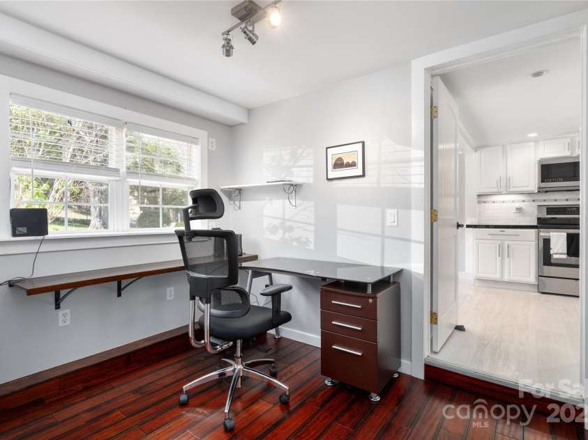 492 Paint Fork Road, Barnardsville, NC 28709.  MLS# CAR4239346, YatesRealty ID 19369. Office Area off Kitchen