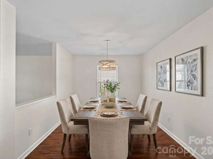 1918 Leesburg Drive, Clover, SC 29710.  MLS# CAR4376796, YatesRealty ID 19409. Dining area. Virtually staged.