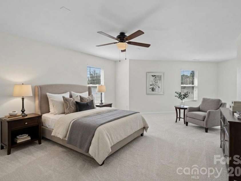 1918 Leesburg Drive, Clover, SC 29710.  MLS# CAR4376796, YatesRealty ID 19409. Virtually staged Primary bedroom