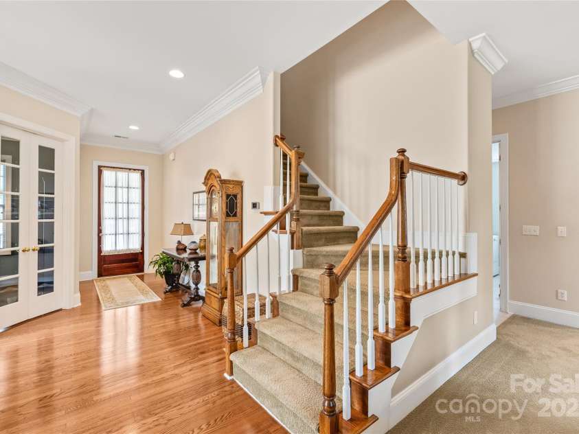 8115 Wilburn Court, Charlotte, NC 28277.  MLS# CAR4264288, YatesRealty ID 19412. Stairway to second floor