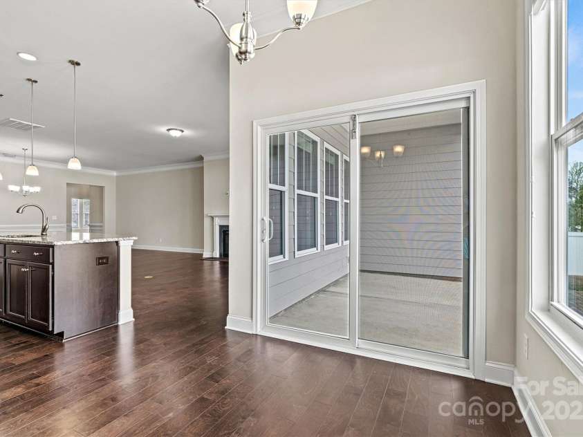 7850 Fountaingrass Lane, Sherrills Ford, NC 28673.  MLS# CAR4242529, YatesRealty ID 19413. Sliding Doors out to  Covered Porch & Patio