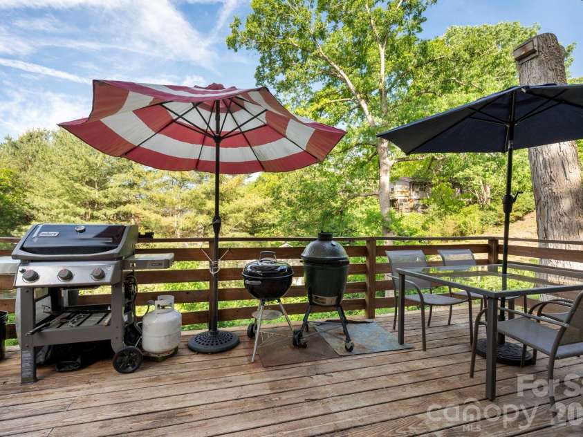 126 Maney Avenue, Asheville, NC 28804.  MLS# CAR4377780, YatesRealty ID 19416. Rear deck ready for a party