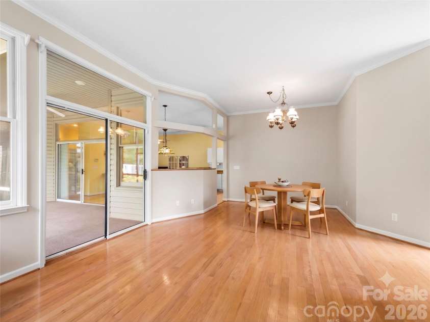 29 Tisha Lane, Hendersonville, NC 28739.  MLS# CAR4378450, YatesRealty ID 19429. Virtually Staged Dining Room