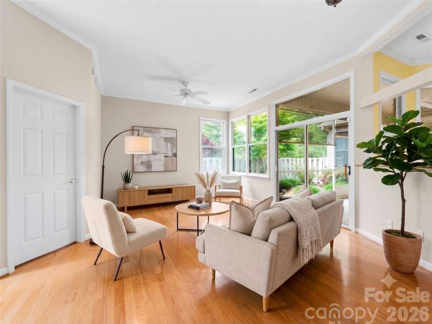29 Tisha Lane, Hendersonville, NC 28739.  MLS# CAR4378450, YatesRealty ID 19429. Virtually Staged Living Room