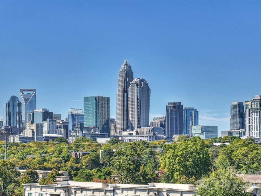 919 Cityscape Drive, Charlotte, NC 28205.  MLS# CAR4313409, YatesRealty ID 19441. City view from rooftop terrace