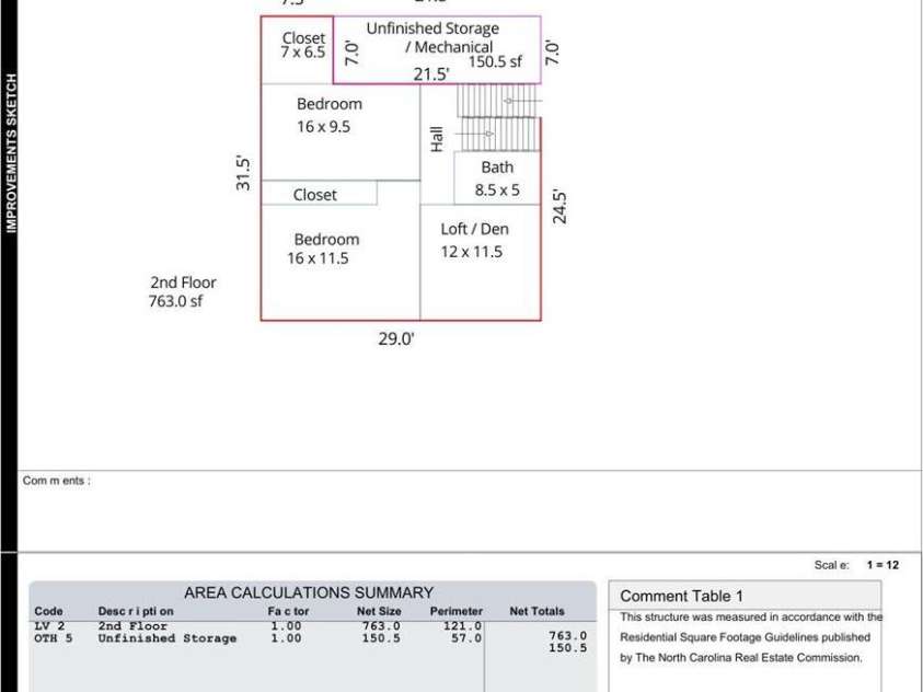 5305 Waverly Lynn Lane, Charlotte, NC 28269.  MLS# CAR4263722, YatesRealty ID 19442. Top floor includes private bonus room/den, and large walk in storage room for easy access to all your stored items!