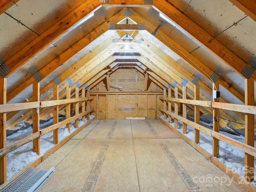 258 Cherrytree Drive, Fort Mill, SC 29715.  MLS# CAR4261515, YatesRealty ID 19474. Unfinished attic storage with easy walkup