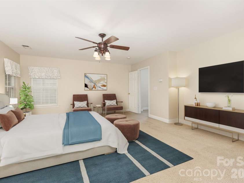 237 Lylic Woods Drive, Fort Mill, SC 29715.  MLS# CAR4268225, YatesRealty ID 1948. Primary bedroom virtually staged.