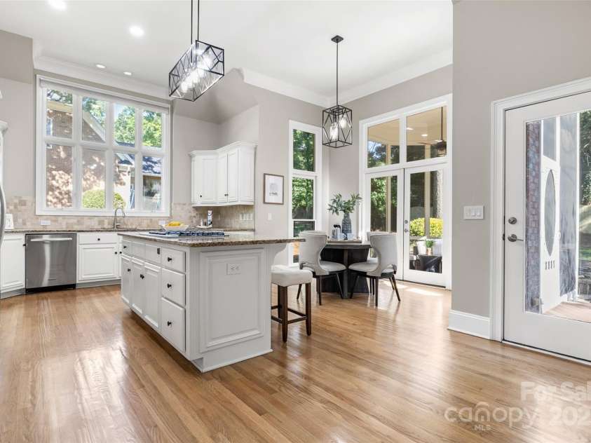9219 Whispering Wind Drive, Charlotte, NC 28277.  MLS# CAR4261114, YatesRealty ID 19480. Look at those ceiling heights in the kitchen!
